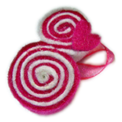 Espirales rosa y blanca